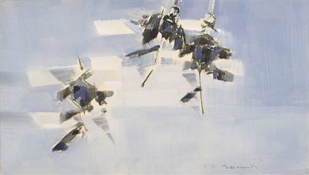 Sergio Romiti (Bologna 1928 - 2000)"Senza titolo" 1957olio su telacm...