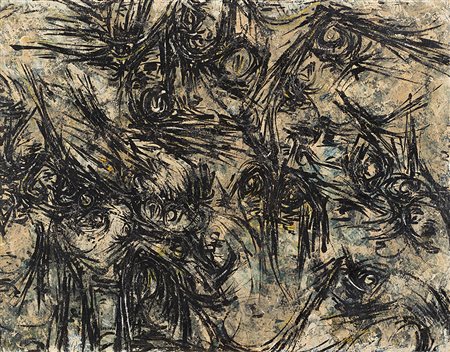 Iaroslav Serpan (Praga 1922 - Pirenei 1976)"Roatzk" 1954olio su telacm...