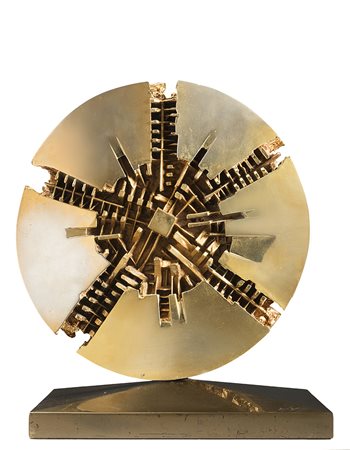 Arnaldo Pomodoro (Morciano Di Romagna 1926)"Disco per Piazza Meda bozzetto"...