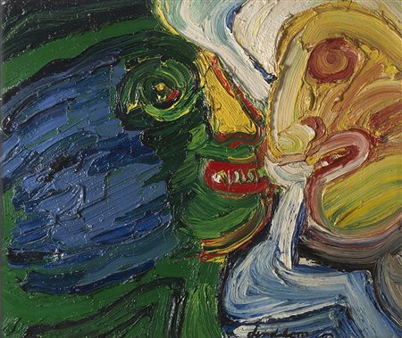 Bengt Lindstrom (Storsjo 1925 - Sundsvall 2008)"Senza titolo" olio su telacm...