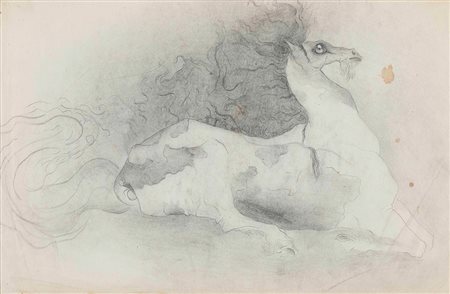 Leonora Carrington (1917-2011), Bearded Horse, 1941 matita su carta, cm...