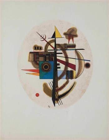 Vasilij Kandinskij (1866-1944), Ovale Komposition, 1925 acquaforte a colori,...