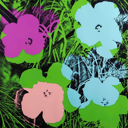 Andy Warhol (1928-1987), Flowers, 1970 serigrafia a colori, cm 91,5x91,5 es....