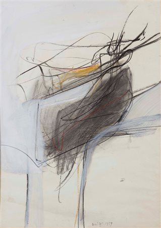 Rodolfo Aricò (1930-2002), Senza titolo, 1959 tecnica mista su carta...