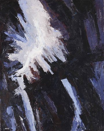 Gualtiero Nativi (1921-1999), Senza titolo, 1960 olio su tela, cm 50x40...