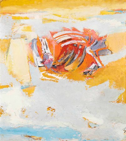 Franco Francese (1920-1996), Fine dell’estate, 1960 olio su tela, cm 81x73...