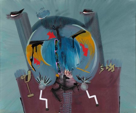 Sergio Dangelo (1932), Bambino, 1932 olio su tela, cm 50x60 intitolato in...