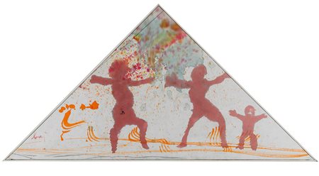 Enrico Baj (1924-2003), Untitled, 1953 ca tempera su carta applicata su...