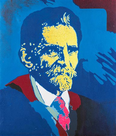 Giangiacomo Spadari (1938-1997), Errico Malatesta, 1970 acrilico su tela, cm...