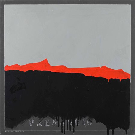 Franco Angeli (1935-1988), Paesaggio, 1970-1975 tecnica mista su tela, cm...