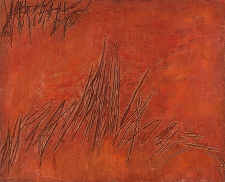 Achille Perilli (1927), Estasi e remore, 1959 olio su tela, cm 80x100...