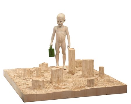 Christian Verginer (1982), Where are my friends?, 2016 legno di tiglio e...