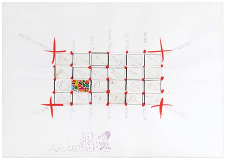 Alighiero Boetti (1940-1994), Senza titolo (Bombe ordigni e/o altro a...