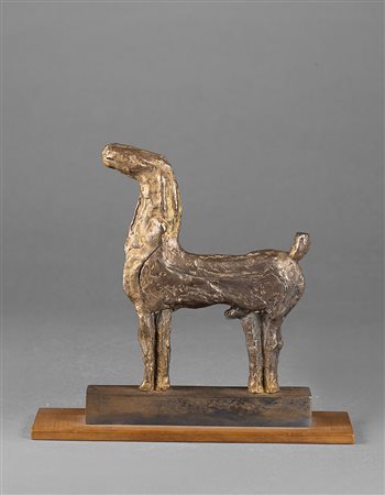 Marino Marini (1901-1980), Piccolo cavallo, 1973, argento, cm 12,1x10,2x1,7...