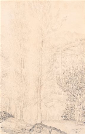 Ubaldo Oppi (1889-1942), Liguria, 1921, china su carta, cm 29x19 Titolato,...