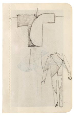 Giacomo Balla (1871-1958), A)Giacca e vestito futurista-taccuino 4: progetto...