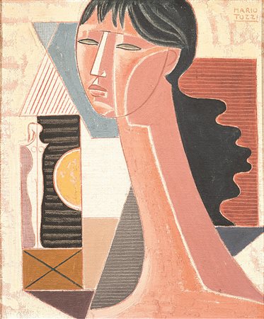 Mario Tozzi (1895-1979), Figura, 1974, olio su tela , cm 55x46 Firmato in...