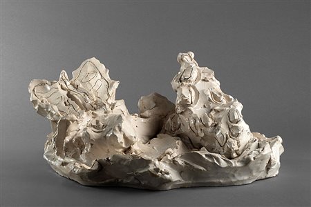 Lucio Fontana (1899-1968), Farfalla e conchiglia, 1938, ceramica colorata, cm...