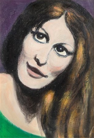 Pompeo Borra (Milano, 1898-1973), Senza titolo, anni '70, olio su tela, cm...