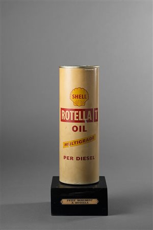 Mimmo Rotella (1918-2006), Petit Monument à Rotella, lattina in metallo, cm...