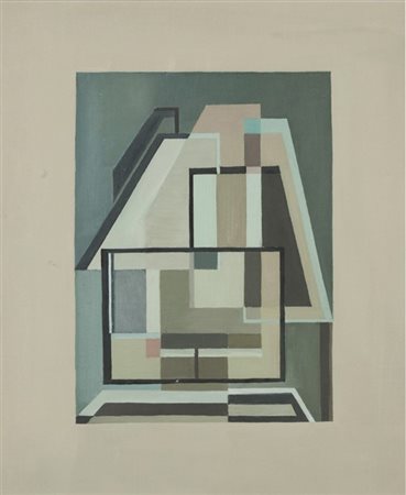 Mario Radice (1898-1987), Composizione R.S. 2168, 1968, olio su tela, cm60x49...