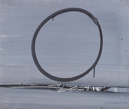 Emilio Scanavino (1922-1986), Momento 9, 1965, olio su tela , cm 31x37...