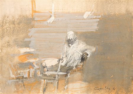 Giancarlo Cazzaniga (1930-2013), A) Senza titolo, 1964 B)Senza titolo, 1964,...