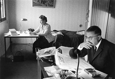 Gisele Freund (Berlino 1908 - Parigi 2000)Simone de Beauvoir e Jean-Paul...