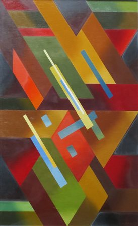ALDO GALLI, Aldo Galli (1906/1981) olio su tela raff. "Astratto" - cm 35 x 57...
