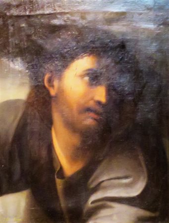 DIPINTO, Dipinto olio su tela raff. "Volto di Cristo" - cm 52 x 40.5 -...