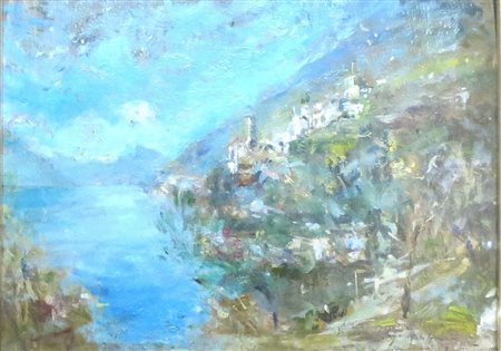 LUIGI MANTOVANI, Luigi Mantovani (1880/1957) olio su cartone telato raff....