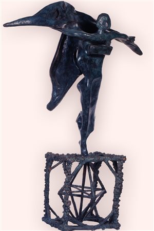 BRONZO, Scultura in bronzo patinato "Gala gradiva" fusione a cera persa - cm...