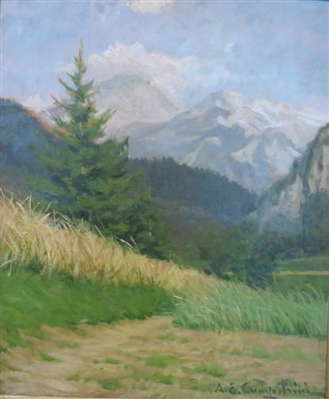 ERNESTO ALCIDE CAMPESTRINI, Ernesto Alcide Campestrini (1897/1983) olio su...