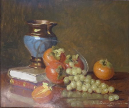 ERNESTO ALCIDE CAMPESTRINI, Ernesto Alcide Campestrini (1897/1983) olio su...