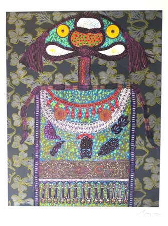 ENRICO BAY, Enrico Bay 1924/2003 - cm 70 x 100 - raff. "Lady Virginia Wolf"...