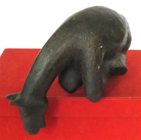 NICOLA GAGLIARDI, Nicola Gagliardi scultura in bronzo raff. "Caduta" - cm 23