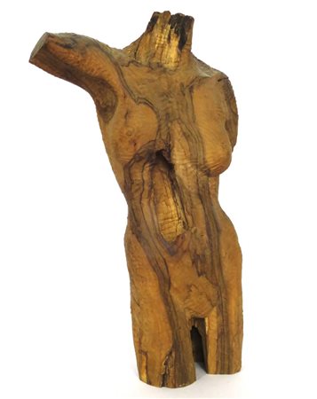 LEGNO, Scultura in legno raff. "Figura femminile" - h 35 cm