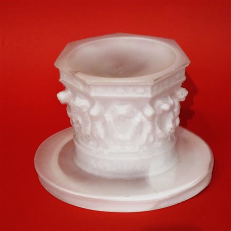 GIORGIO GIUMAN, Modellino di pozzo in pasta di vetro - diam. 17 cm H 13 cm -