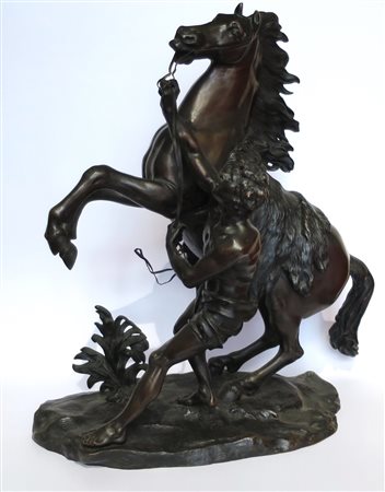 GUIELM COSTOU, Scultura in bronzo "cavallo di Marnoso" altezza cm 56,5...
