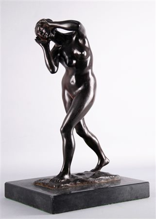 ENRICO SAROLDI, Enrico Saroldi scultura in bronzo raff. "figura femminile"...