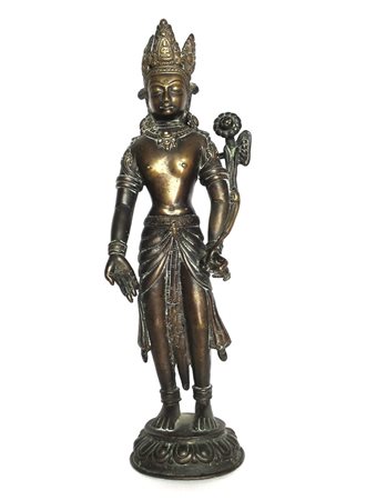BRONZO, Statua Tai in bronzo raff. "divinitï¿½" - H 25.5 cm - XIX sec.