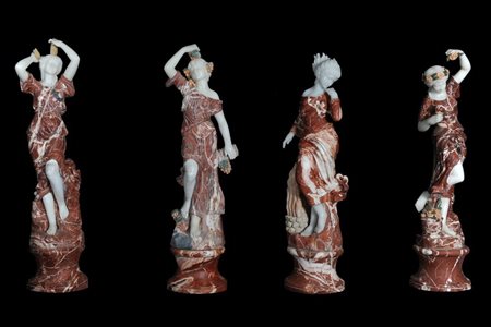 SCULTURE, Sculture in marmo, le quattro stagioni altezza cm 160