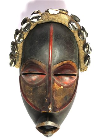 MASCHERA, Maschera in legno dipinto raff. "volto femminile - fertilitï¿½" -...