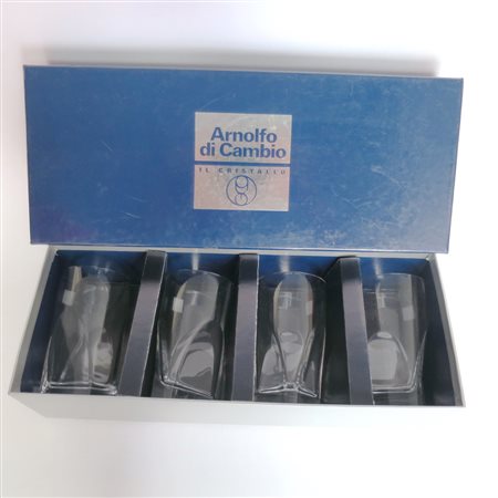 BICCHIIERI, Arnolfo di Cambio 4 bicchieri in cristallo di dimensioni diverse