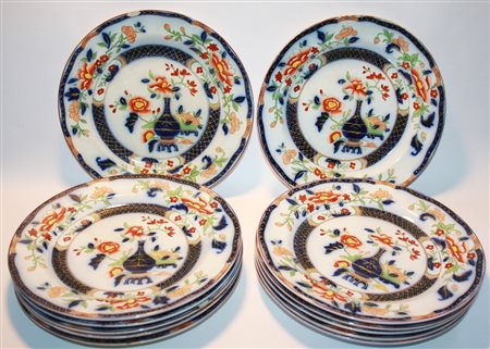 SERVIZIO PIATTI, Servizio di 12 piatti "compagnia delle indie" - diam. 23 cm...