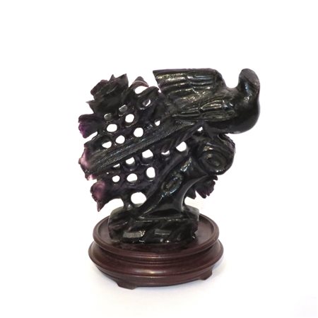 SCULTURA, Scultura in pietra dura a motivi zoomorfi - h 16 cm - Cina XXsec.