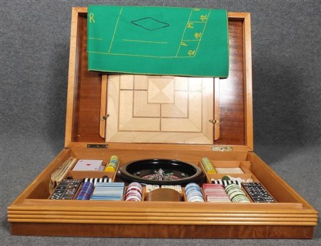 SCATOLA DA GIOCO, Scatola da gioco in legno di betulla contenente...