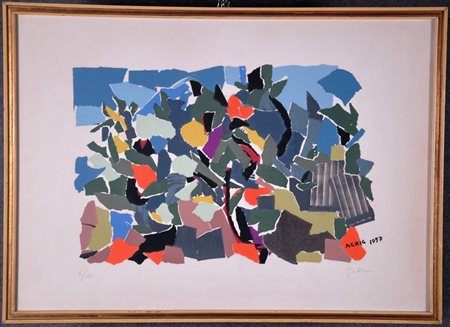 GUTTUSO, Renato Guttuso litografia raff. "Agrig 1957" - cm 50 x 70 - 4/90