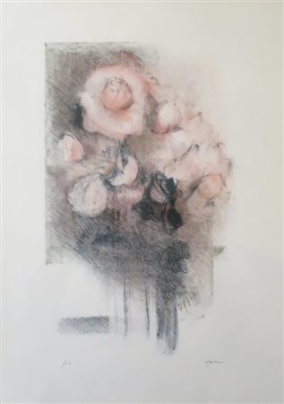 AIMONE, Aimone prova d'autore raff. "natura morta di fiori" - cm 50 x 70 -...