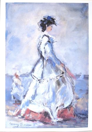 SERIGRAFIA, Serigrafia 160/200 raff. "damina francese" - cm 50 x 70